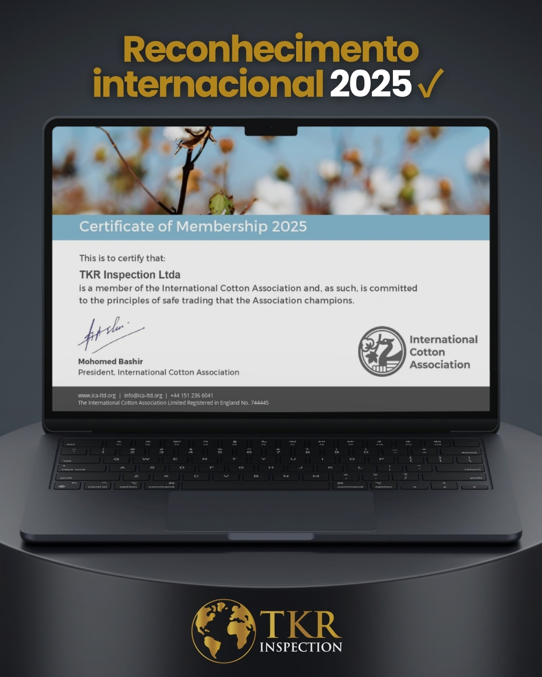 Certificado ICA 2025
